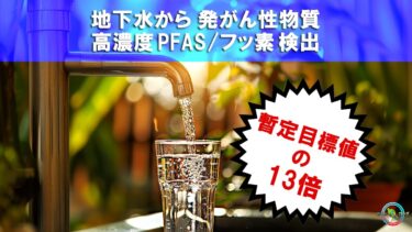 地下水から暫定目標値の13倍 高濃度 PFAS フッ素 検出　